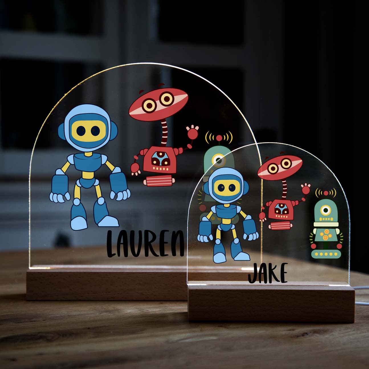 Personalised Robot Night Light