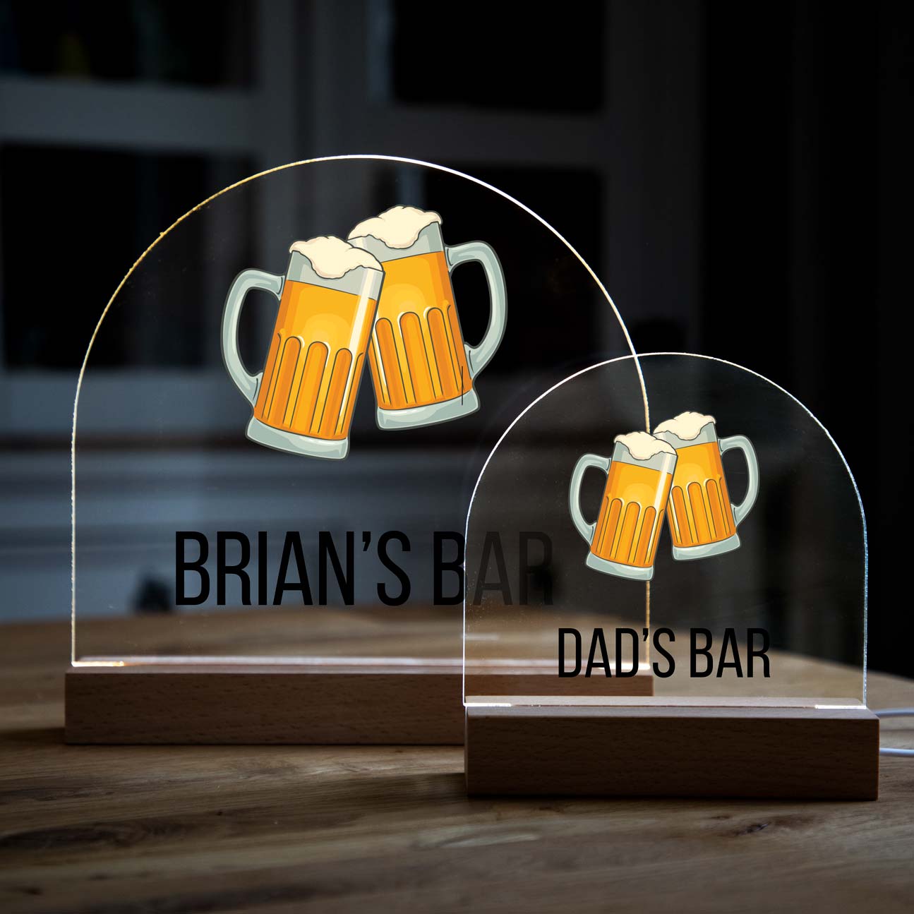 Personalised Beer Bar Light Sign