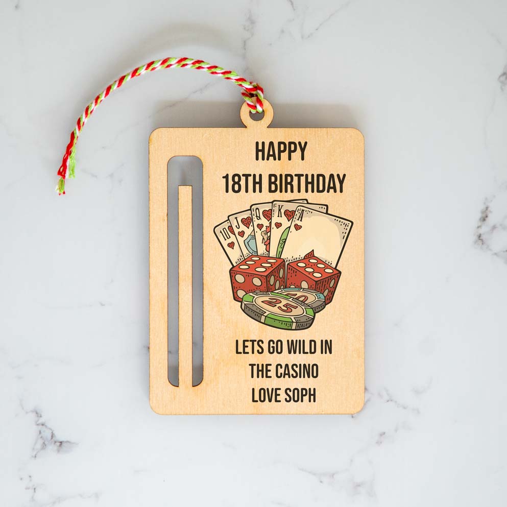 Personalised Happy 18th Birthday Casino Money Holder Gift