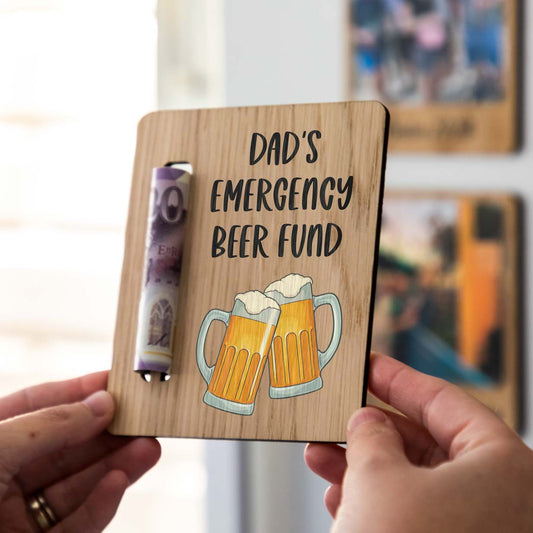 Personalised Emergency Beer Fund Money Holder Magnet