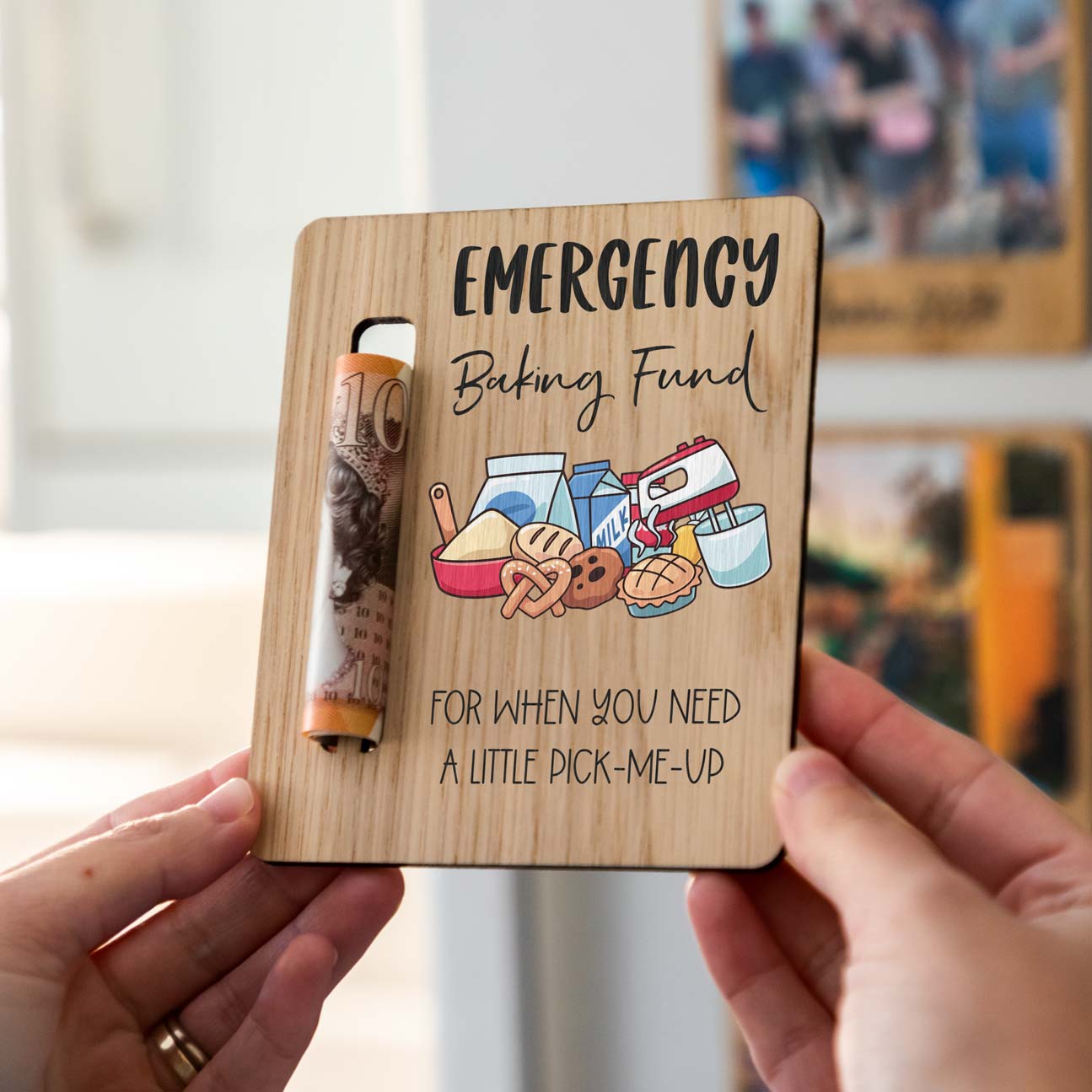 Personalised Emergency Baking Fund Money Holder Magnet