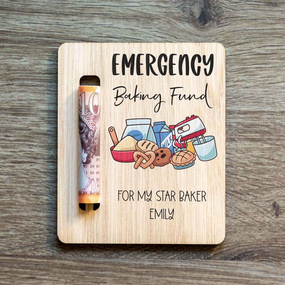 Personalised Emergency Baking Fund Money Holder Magnet