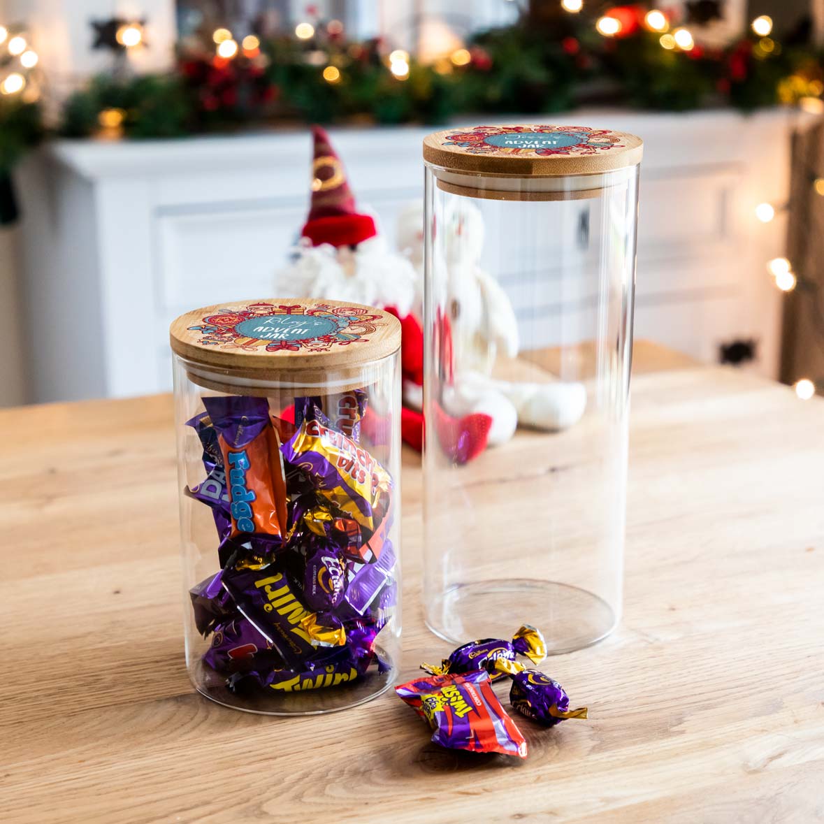 Personalised Christmas Advent Calendar Treat Jar