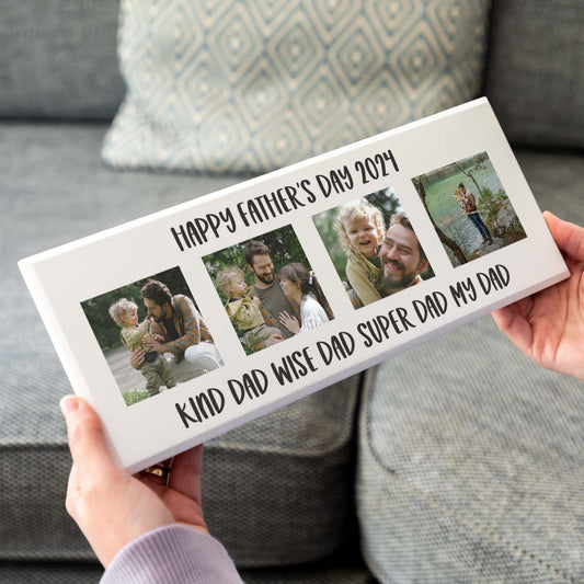 Personalised Photo Plaque With Four Images