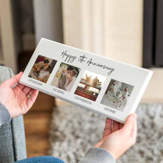 Personalised Photo Plaque 5th Anniversary Gift