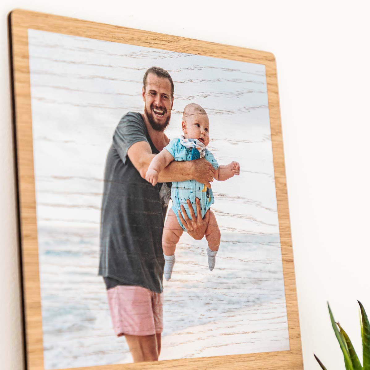 Personalised Wood Photo Print For Wall