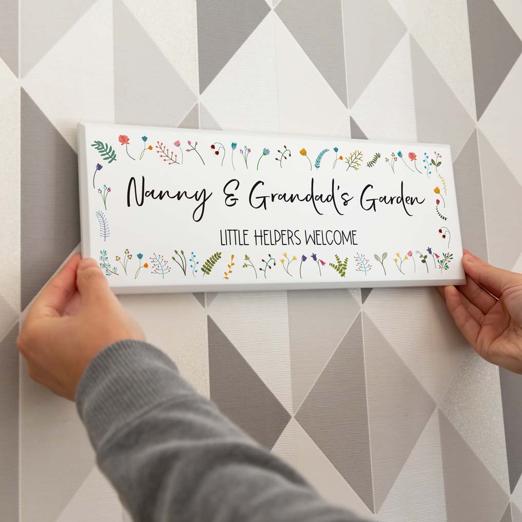 Personalised Garden Sign Gift For Grandparents