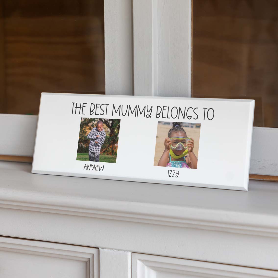 Personalised Best Mum or Dad Belongs To Photo Plaque Gift