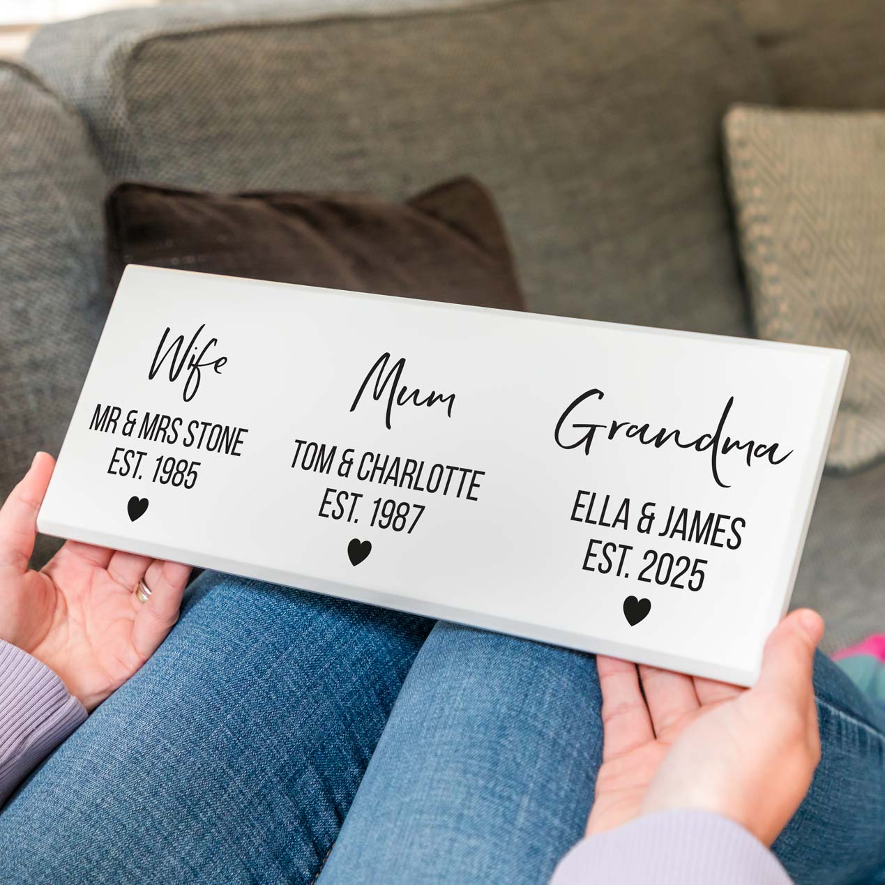 Personalised Partner Parent Grandparent Sign Gift