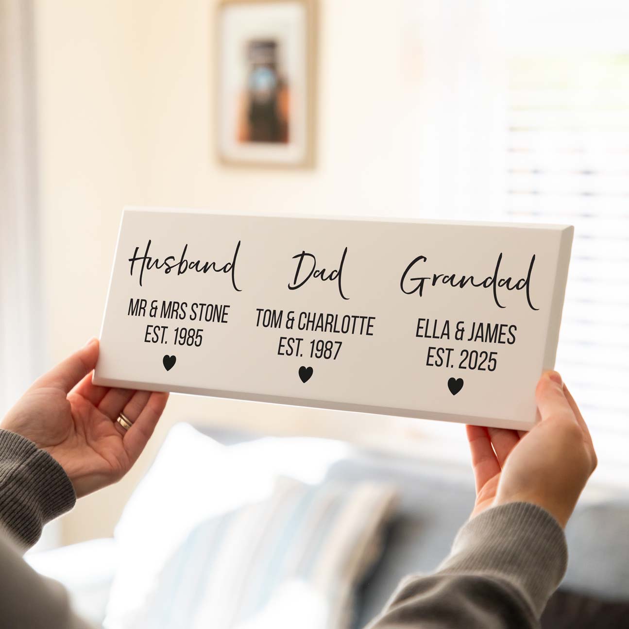 Personalised Partner Parent Grandparent Sign Gift