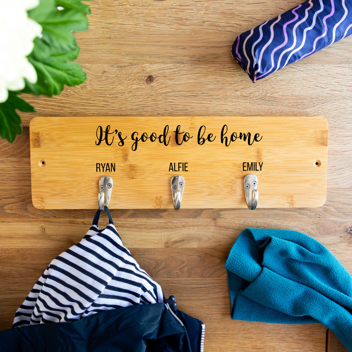 Personalised Coat Hook Its Good To Be Home