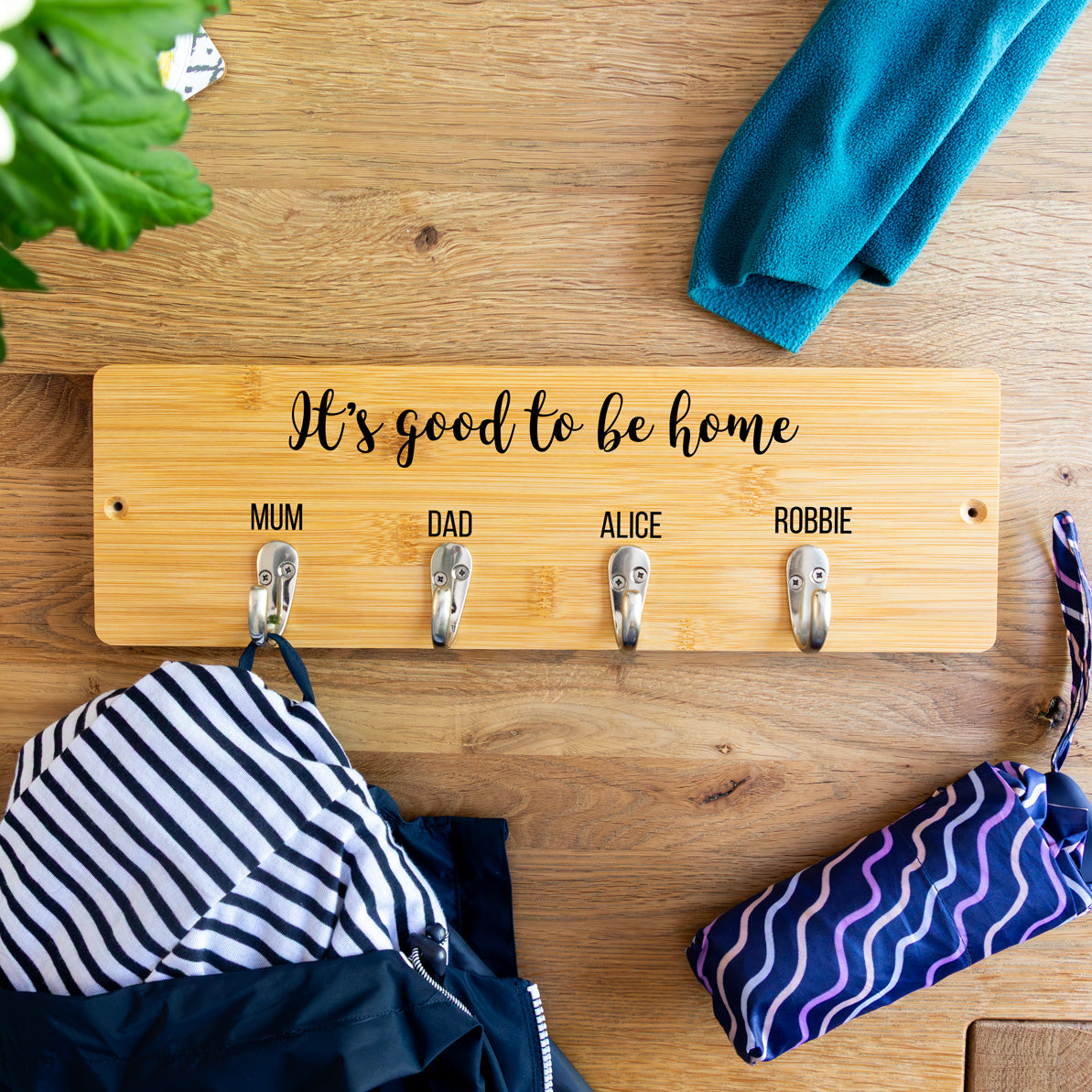 Personalised Coat Hook Its Good To Be Home