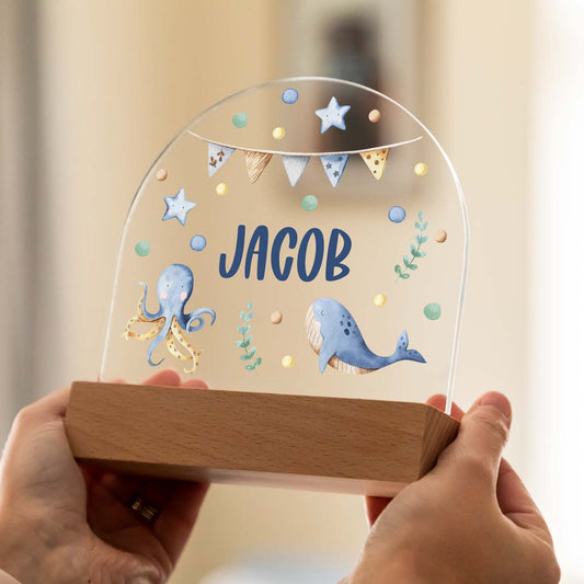 Personalised Night Light Sea Life Animals