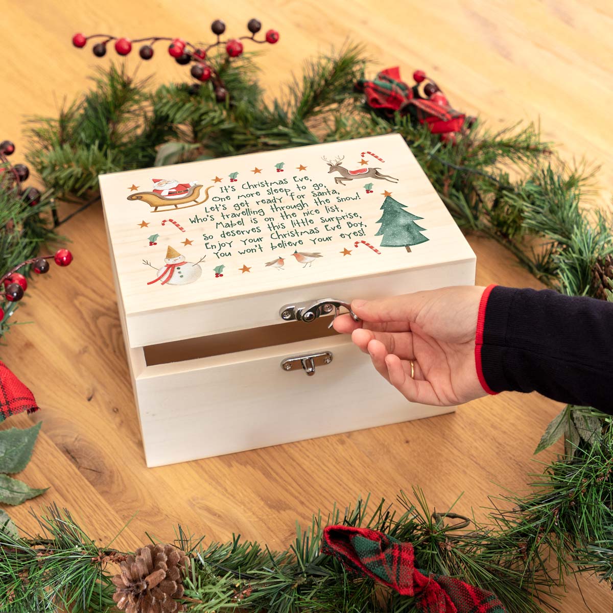 Personalised Christmas Eve Box With Poem For Children
