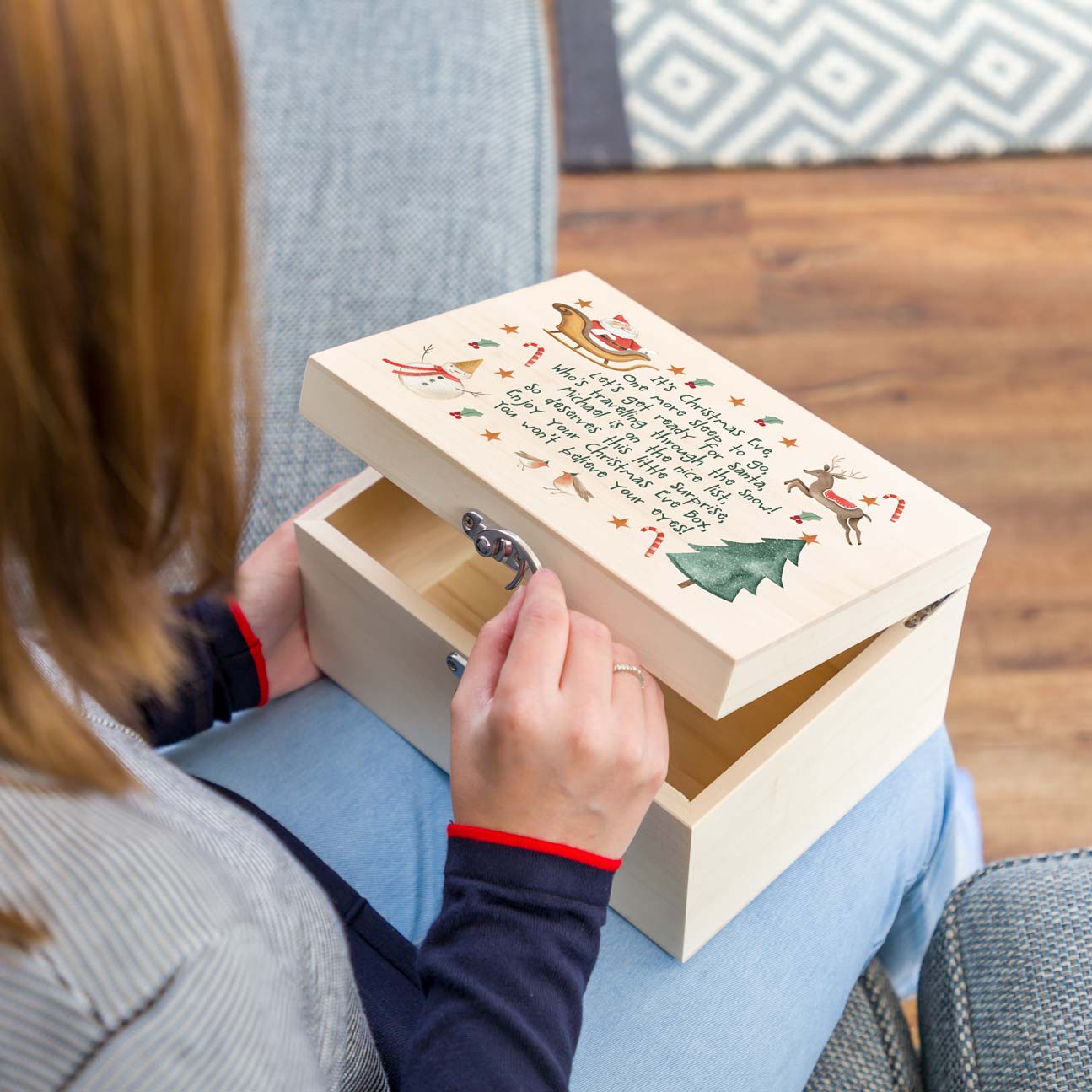 Personalised Christmas Eve Box With Poem For Children