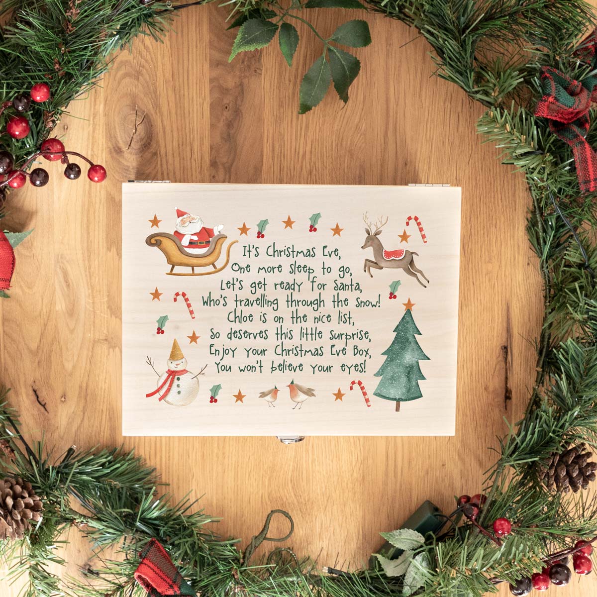 Personalised Christmas Eve Box With Poem For Children