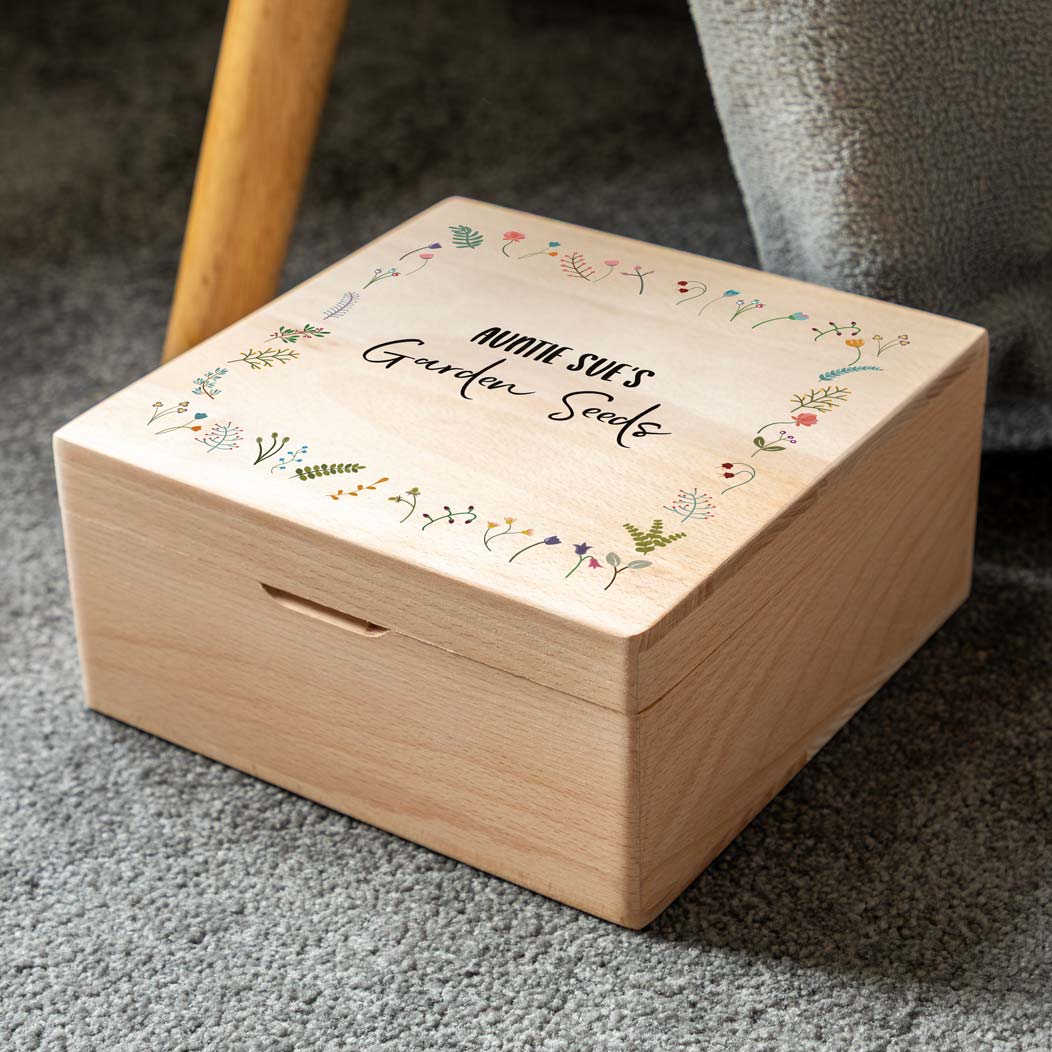 Personalised Garden Seed Box Gift For Gardeners