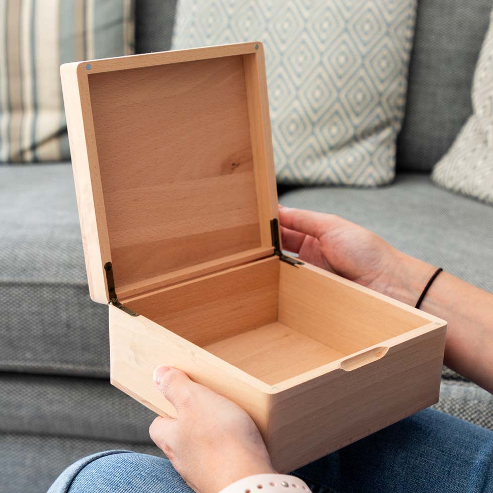 Personalised 5th Anniversary Gift Wood Keepsake Box With Photos