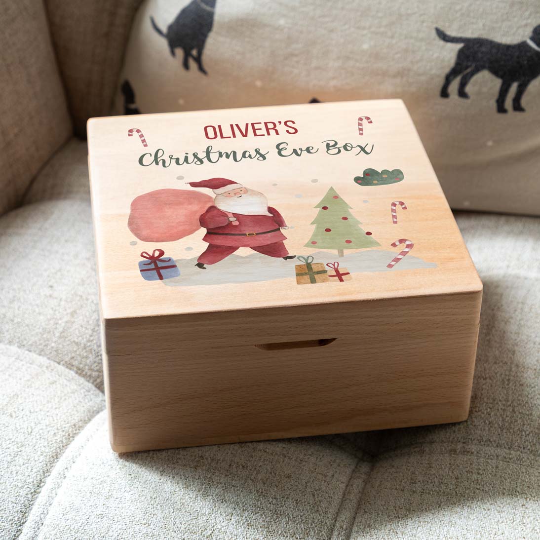 Personalised Santa Christmas Eve Box 20cm x 20cm