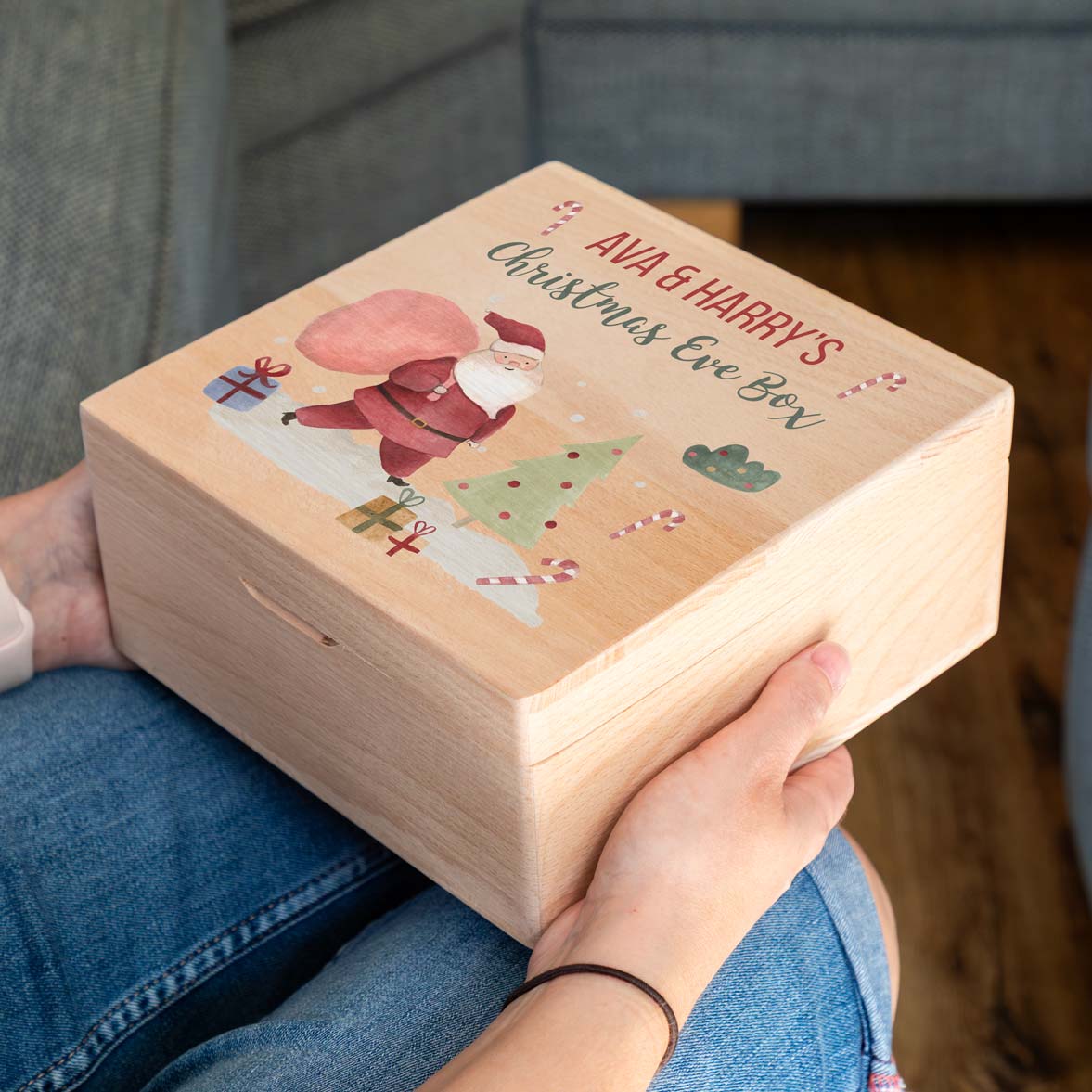 Personalised Santa Christmas Eve Box 20cm x 20cm