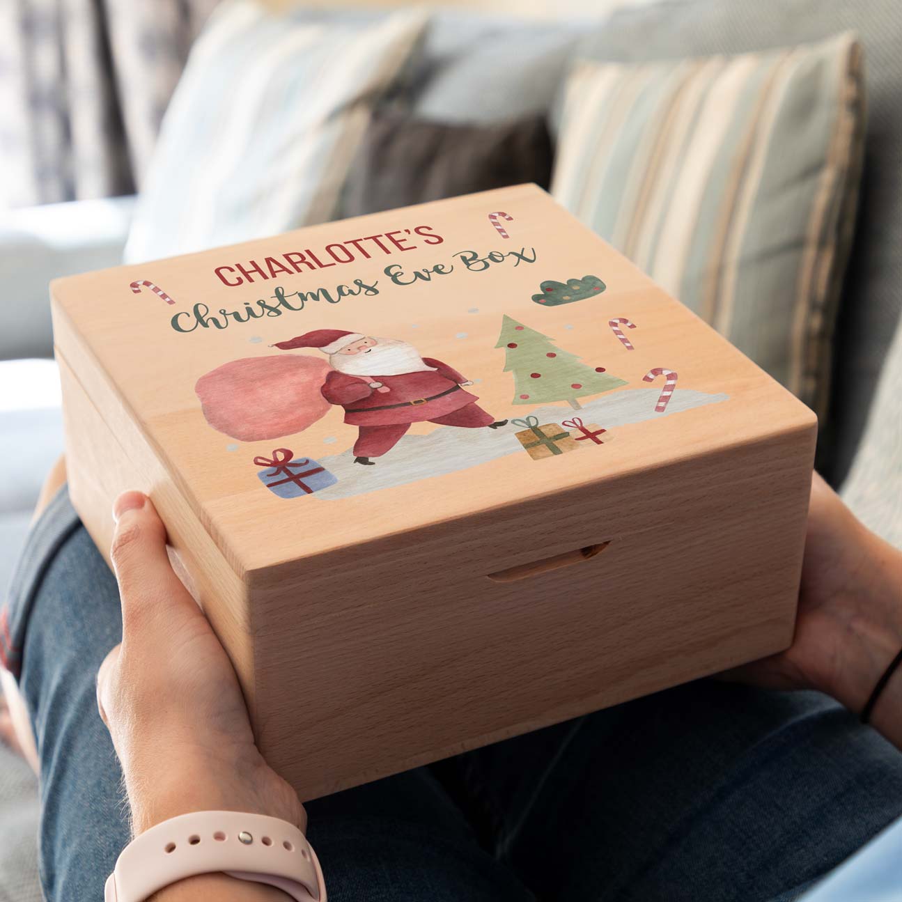 Personalised Santa Christmas Eve Box 20cm x 20cm