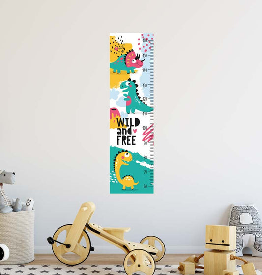 Dinosaur Height Chart Wall Sticker