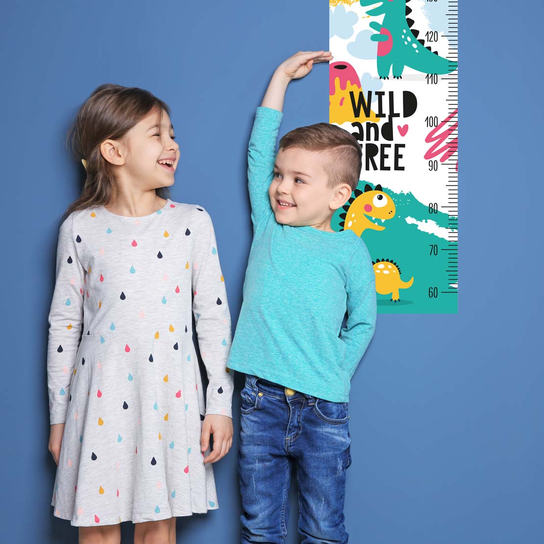 Dinosaur Height Chart Wall Sticker