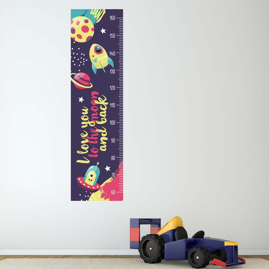 Outer Space Height Chart Wall Sticker