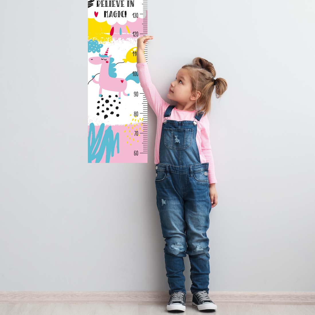 Unicorn Height Chart Wall Sticker