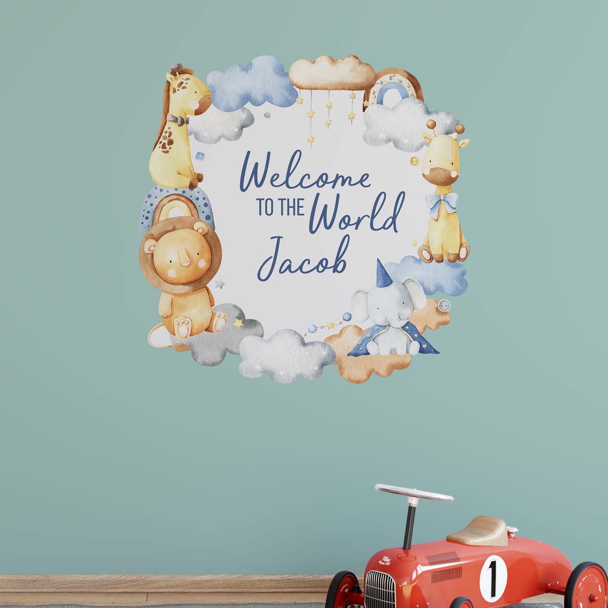 Personalised Welcome To The World Jungle Wall Sticker