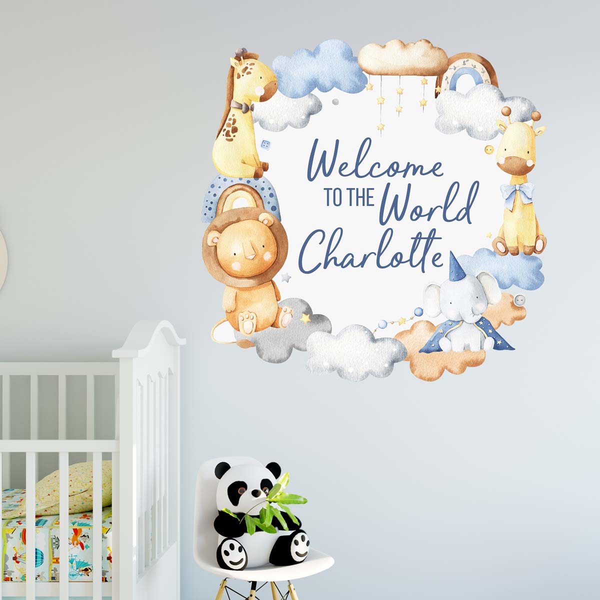 Personalised Welcome To The World Jungle Wall Sticker