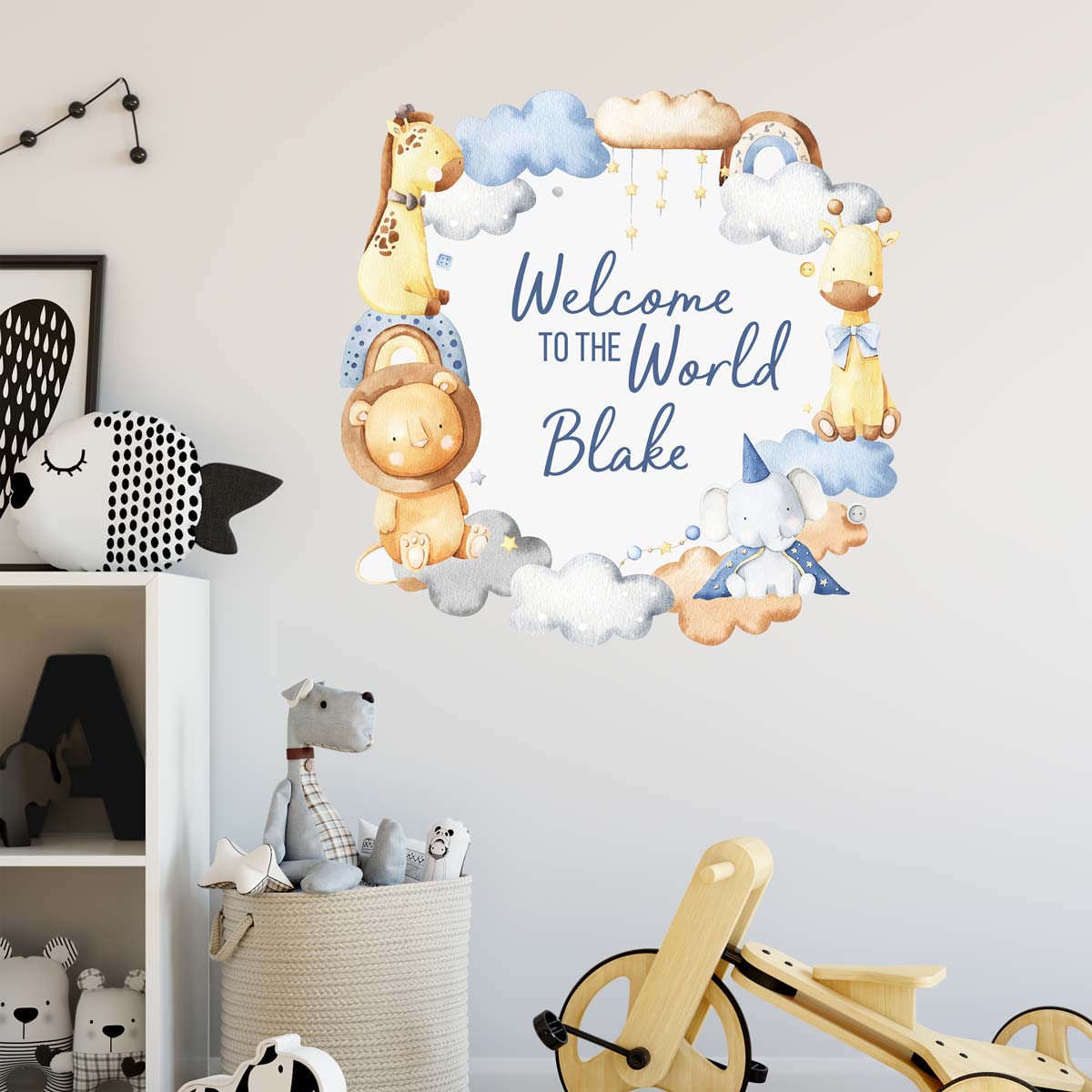 Personalised Welcome To The World Jungle Wall Sticker