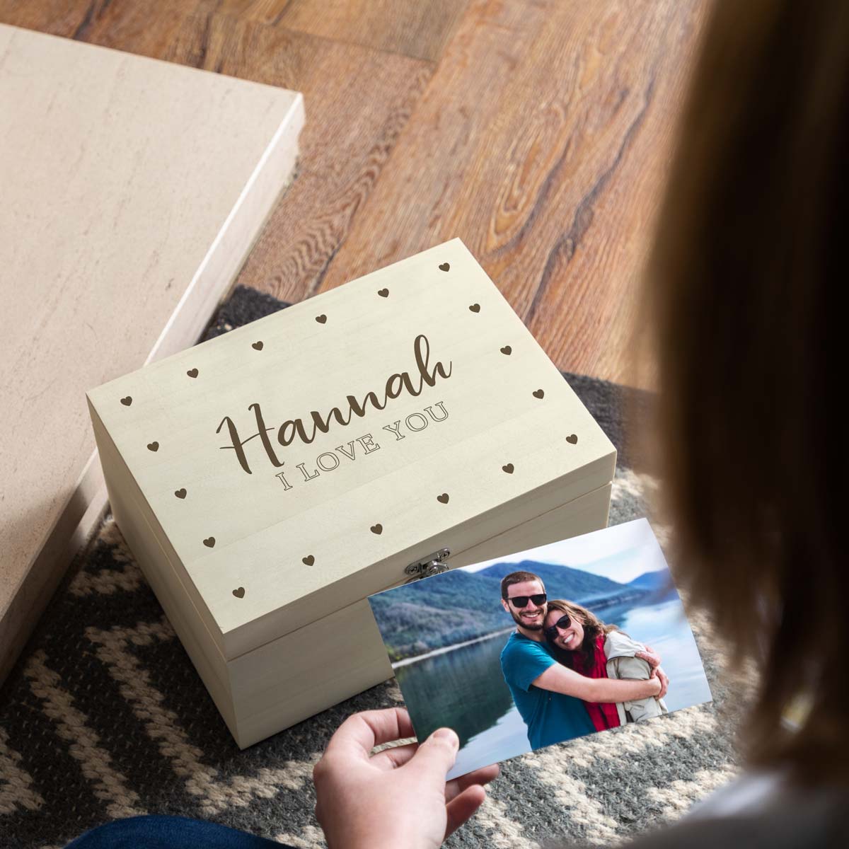 I Love You Personalised Wooden Keepsake Box