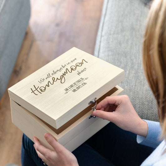 Personalised Honeymoon Keepsake Box