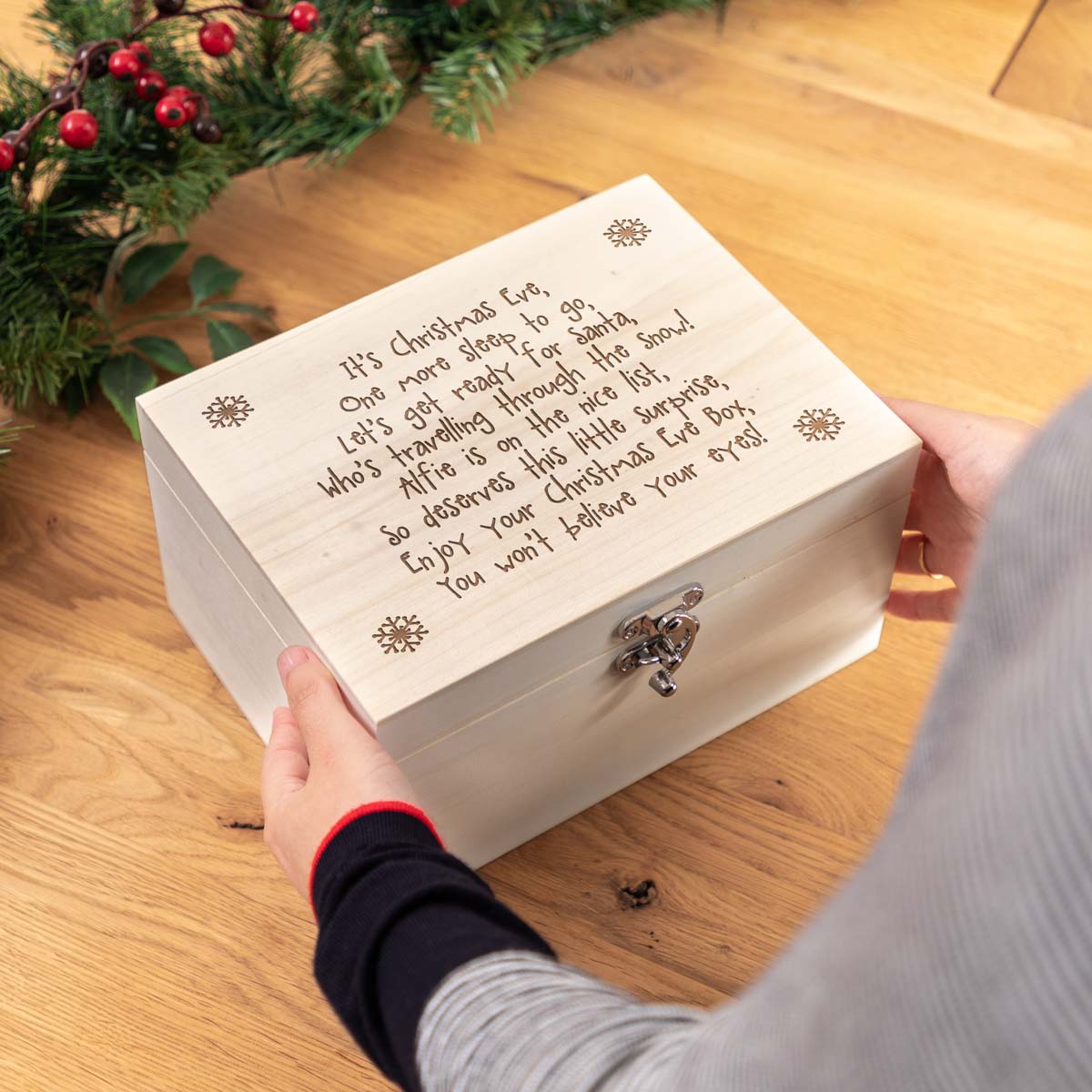 Personalised Christmas Eve Poem Box