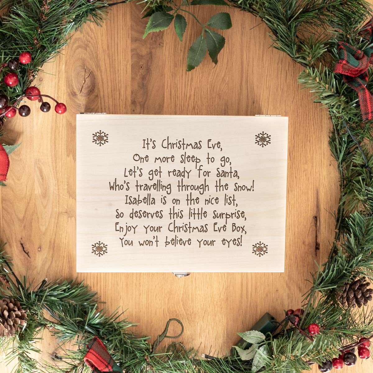 Personalised Christmas Eve Poem Box