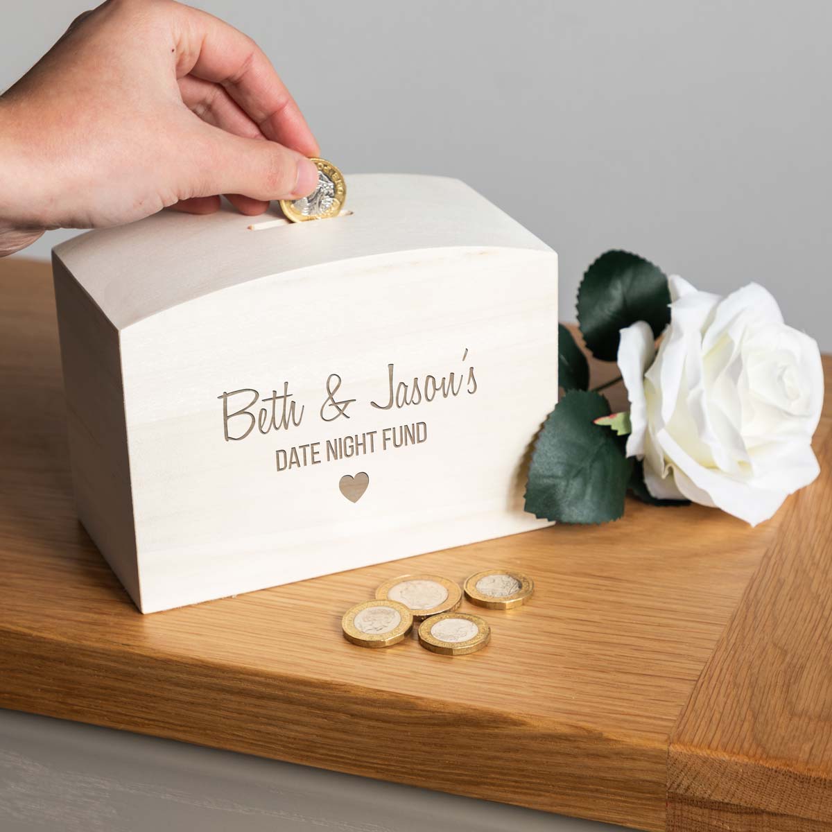 Personalised Date Night Fund Money Box – Little Bear Studios