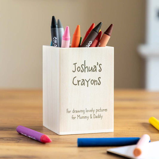 Personalised Childrens Crayon Pot