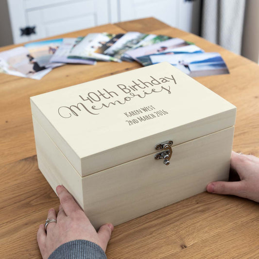 Personalised 40th Birthday Keepsake Box