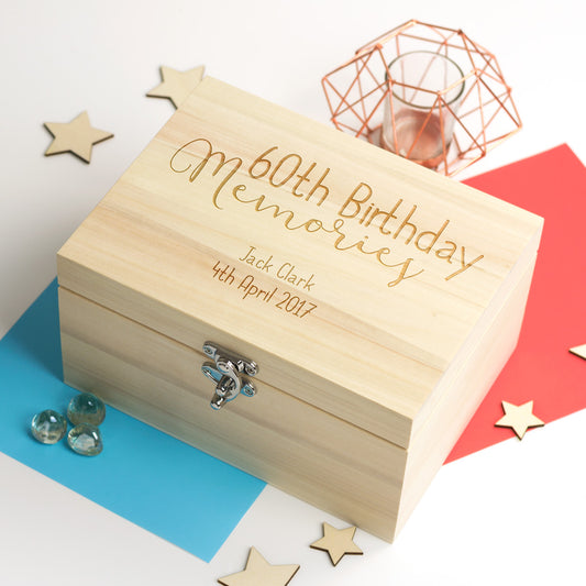 Personalised 60th Birthday Keepsake Box