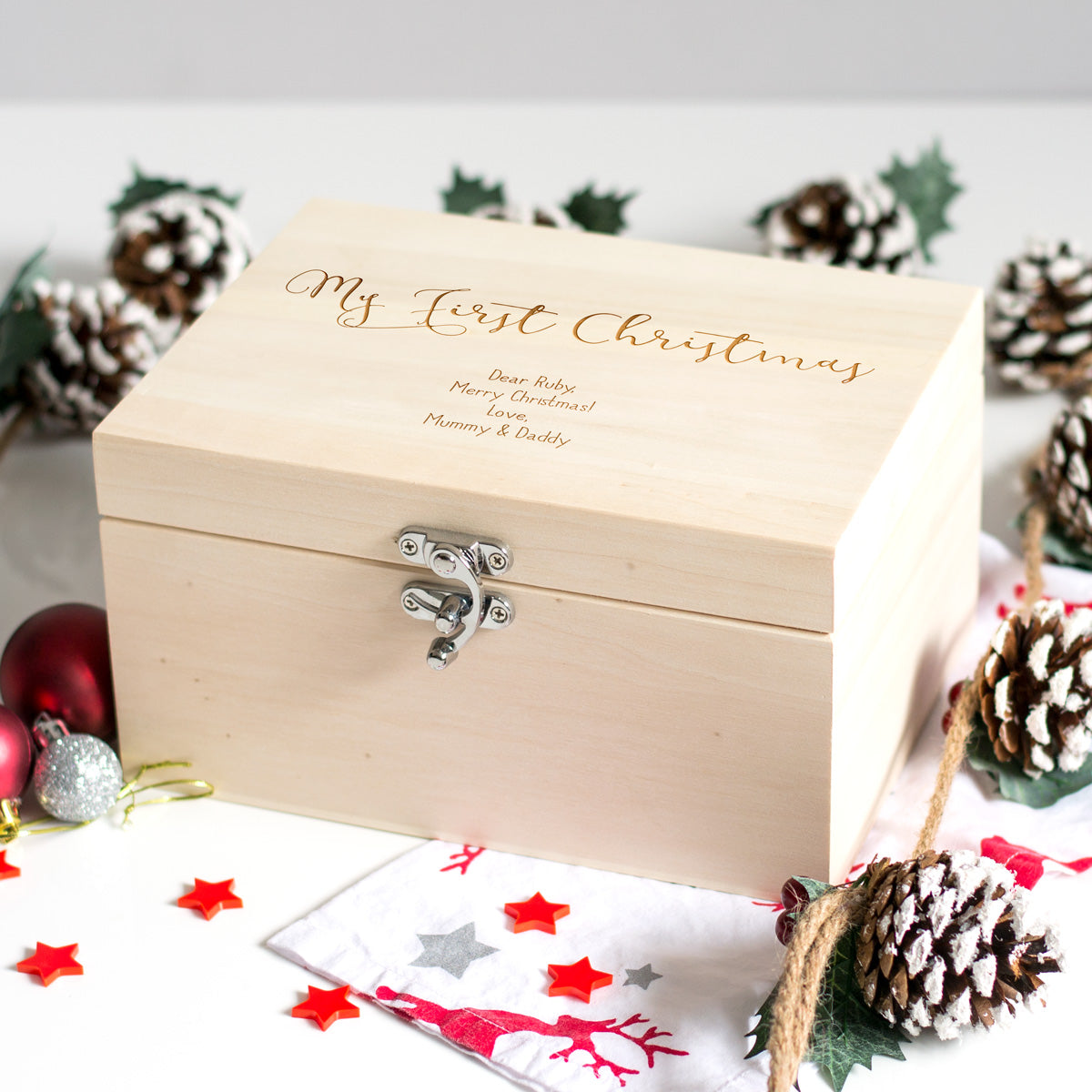 Personalised My First Christmas Keepsake Box