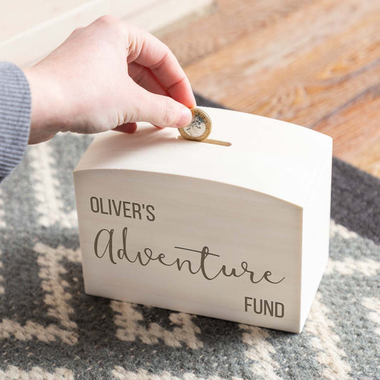 Personalised Adventure Fund Money Box