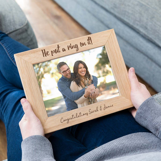 Personalised Engagement Photo Frame Gift