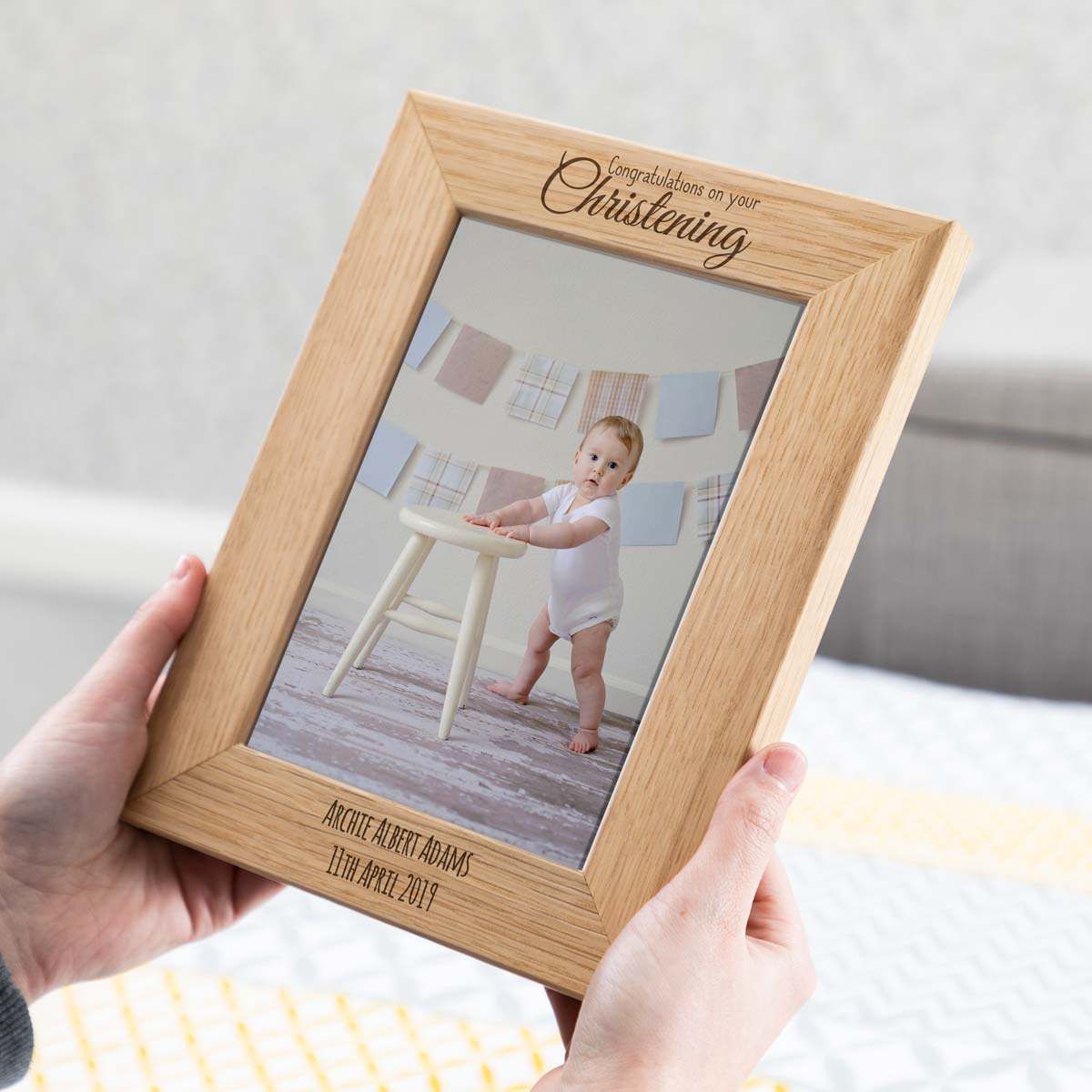 Personalised Christening Photo Frame Gift