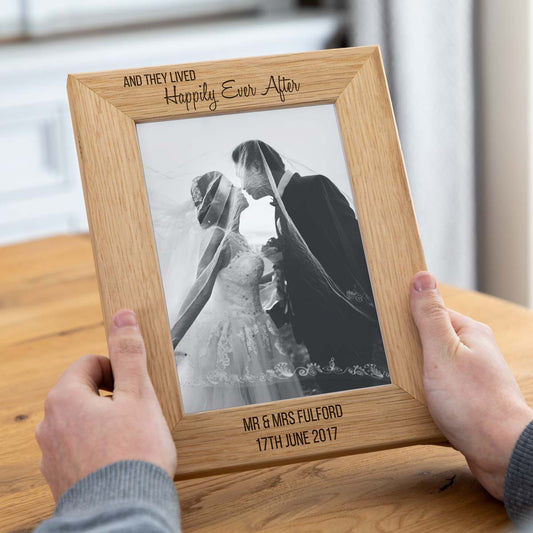 Personalised Happily Ever After Wedding Photo Frame