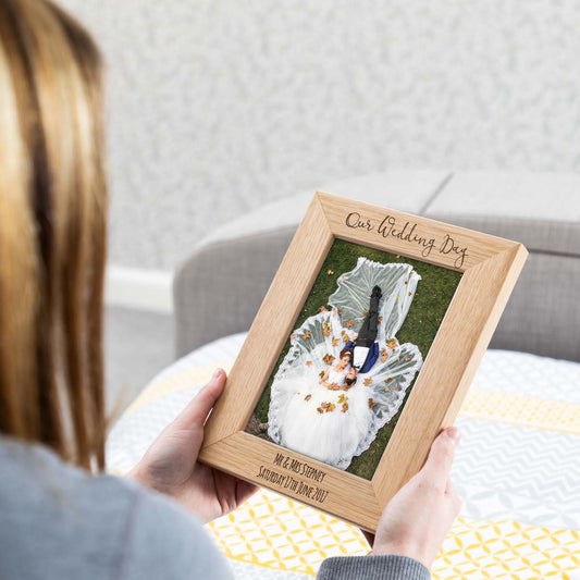 Personalised Our Wedding Day Photo Frame