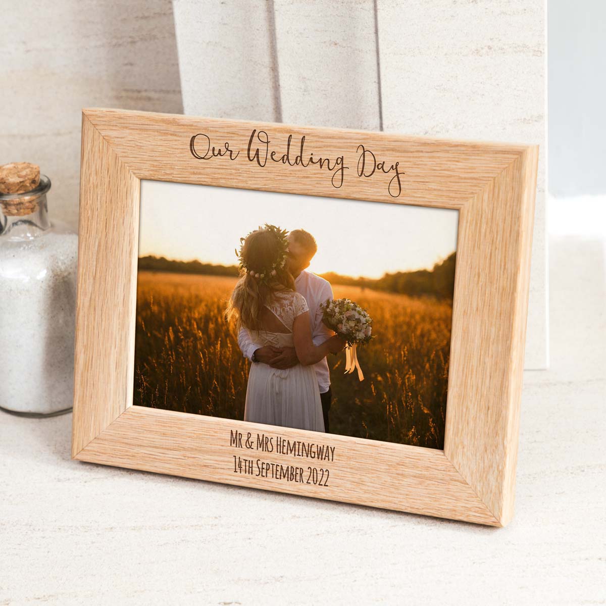 Personalised Our Wedding Day Photo Frame