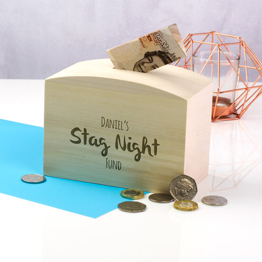 Personalised Stag Night Fund Money Box