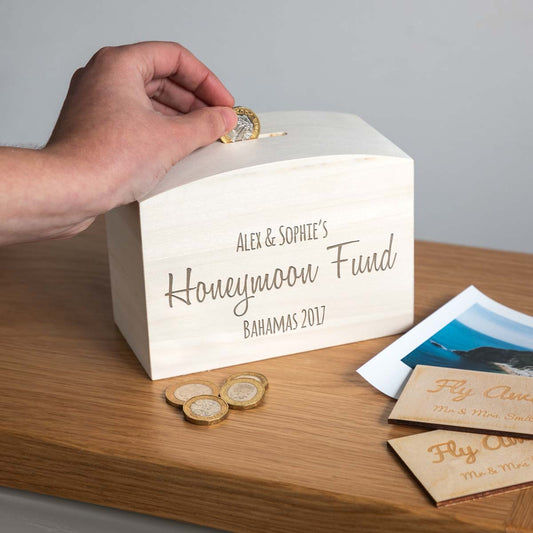 Personalised Honeymoon Fund Money Box