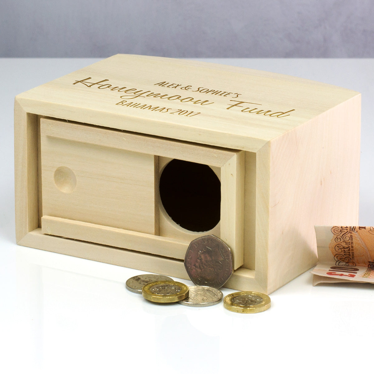 Personalised Engagement Gift Money Box